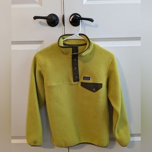 EUC Patagonia Yellow/Green Synchilla Fleece Sweatshirt